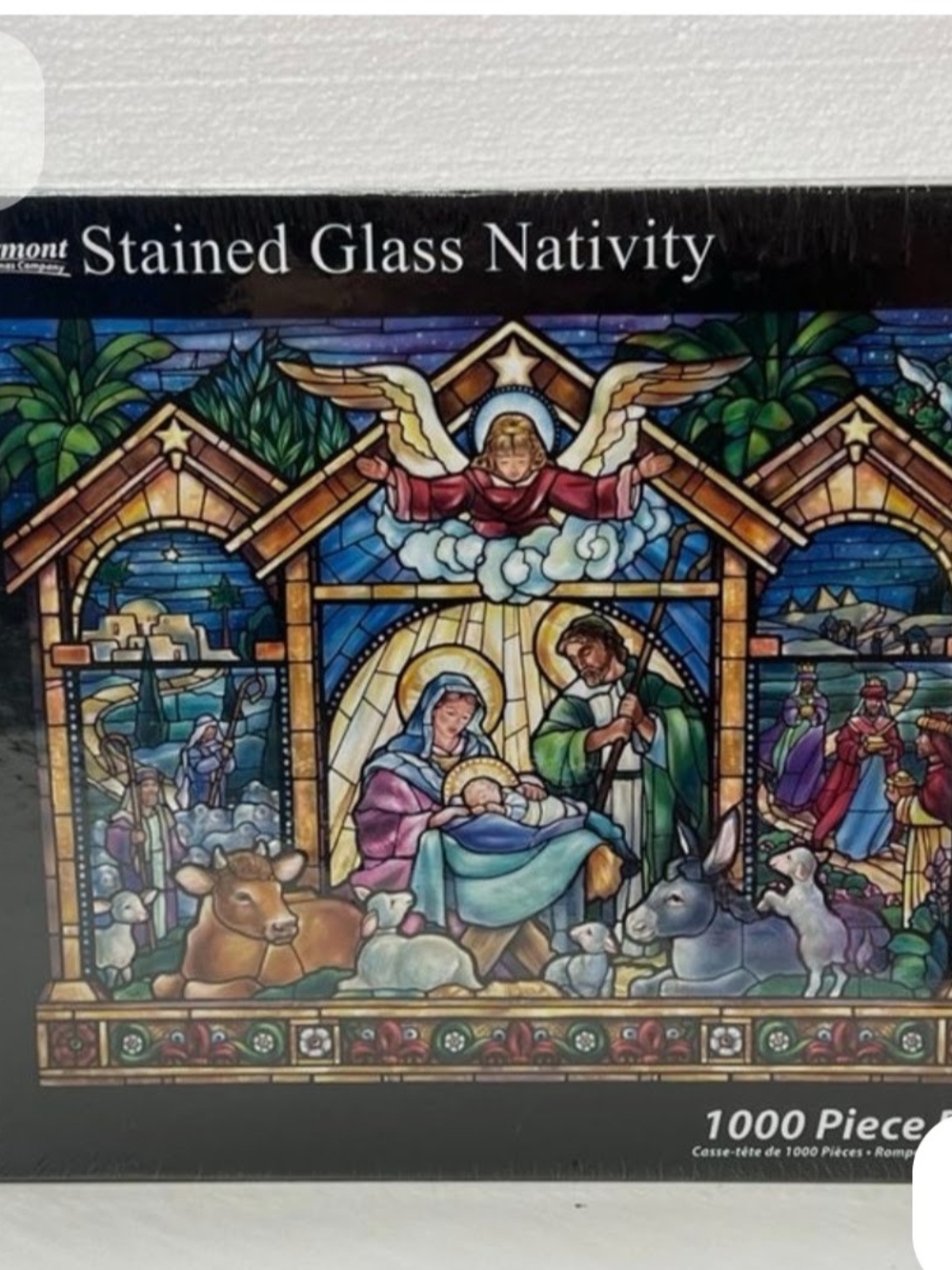 Stained Glass Nativity 1000-Piece Puzzle - Multicolor
